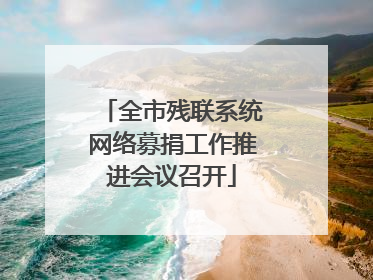 全市残联系统网络募捐工作推进会议召开