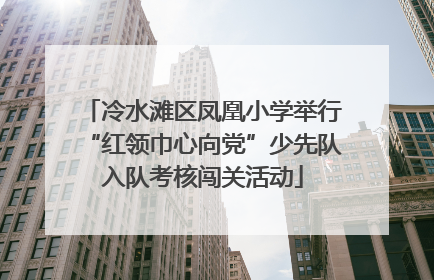 冷水滩区凤凰小学举行“红领巾心向党”少先队入队考核闯关活动