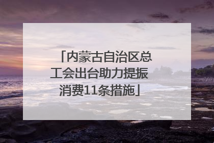 内蒙古自治区总工会出台助力提振消费11条措施