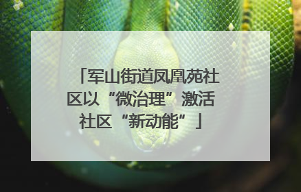军山街道凤凰苑社区以“微治理”激活社区“新动能”