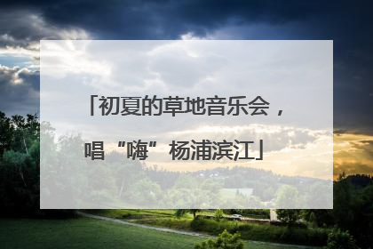 初夏的草地音乐会，唱“嗨”杨浦滨江
