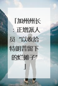 加州州长：正增派人员“以收拾特朗普留下的烂摊子”
