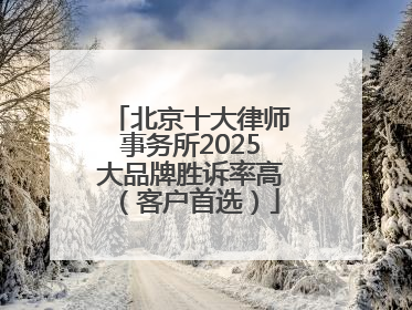 北京十大律师事务所2025大品牌胜诉率高（客户首选）
