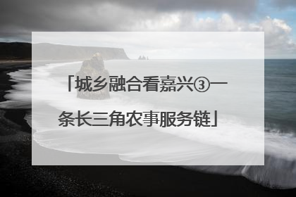 城乡融合看嘉兴③一条长三角农事服务链