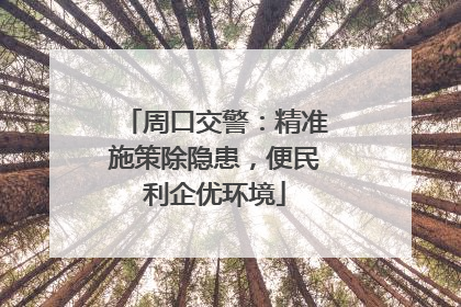 周口交警：精准施策除隐患，便民利企优环境