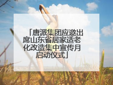 唐派集团应邀出席山东省居家适老化改造集中宣传月启动仪式