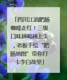 四川江油肥肠咖啡走红！三级口味越喝越上头，老板手绘“肥肠地图”带你打卡李白故里