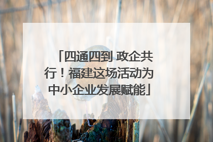 四通四到 政企共行！福建这场活动为中小企业发展赋能