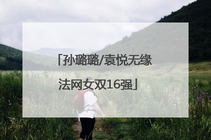 孙璐璐/袁悦无缘法网女双16强