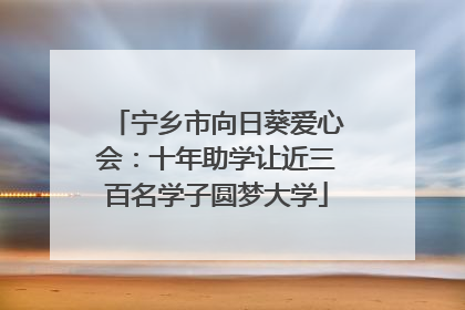 宁乡市向日葵爱心会：十年助学让近三百名学子圆梦大学