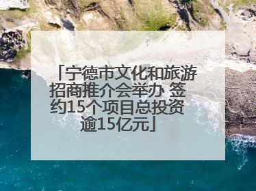 宁德市文化和旅游招商推介会举办 签约15个项目总投资逾15亿元