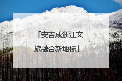 安吉成浙江文旅融合新地标