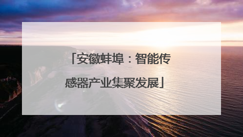 安徽蚌埠：智能传感器产业集聚发展