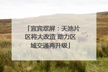 宜宾翠屏：天池片区将大改造 助力区域交通再升级