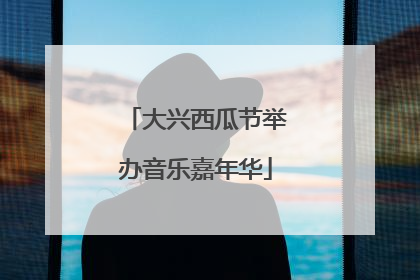大兴西瓜节举办音乐嘉年华