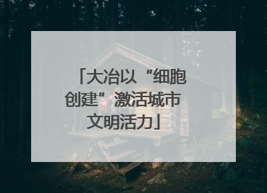 大冶以“细胞创建”激活城市文明活力
