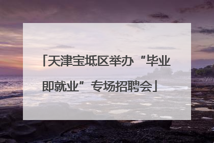 天津宝坻区举办“毕业即就业”专场招聘会