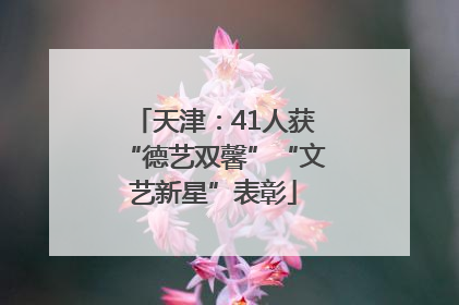 天津：41人获“德艺双馨”“文艺新星”表彰