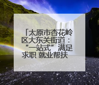 太原市杏花岭区大东关街道：“一站式”满足求职 就业帮扶在行动