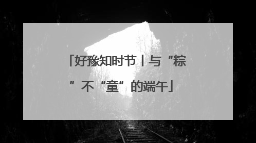 好豫知时节丨与“粽”不“童”的端午