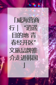 威海营商行｜“逍遥目的地 青春经开区”文旅品牌推介走进韩国