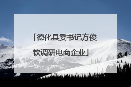 德化县委书记方俊钦调研电商企业