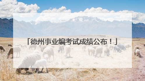 德州事业编考试成绩公布！
