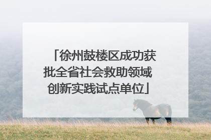 徐州鼓楼区成功获批全省社会救助领域创新实践试点单位