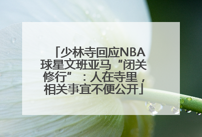 少林寺回应NBA球星文班亚马“闭关修行”：人在寺里，相关事宜不便公开