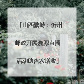 山西繁峙：忻州邮政开展溯源直播活动助杏农增收