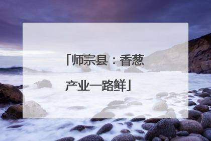 师宗县：香葱产业一路鲜