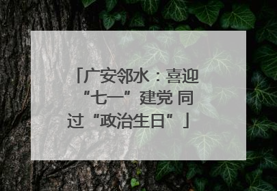 广安邻水：喜迎“七一”建党 同过“政治生日”