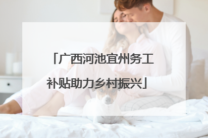 广西河池宜州务工补贴助力乡村振兴