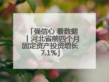 强信心 看数据丨河北省前四个月固定资产投资增长7.1%