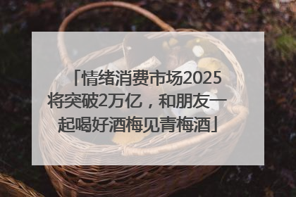 情绪消费市场2025将突破2万亿，和朋友一起喝好酒梅见青梅酒