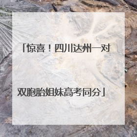 惊喜！四川达州一对双胞胎姐妹高考同分
