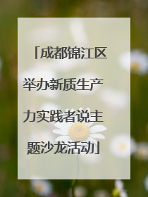 成都锦江区举办新质生产力实践者说主题沙龙活动