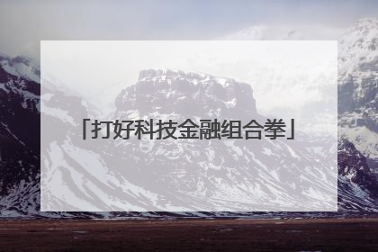 打好科技金融组合拳