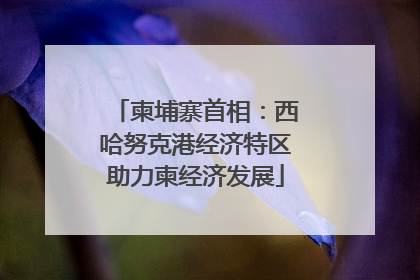 柬埔寨首相：西哈努克港经济特区助力柬经济发展