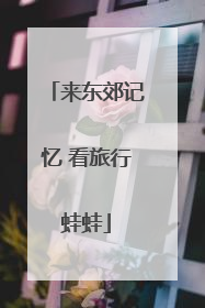 来东郊记忆 看旅行蛙蛙