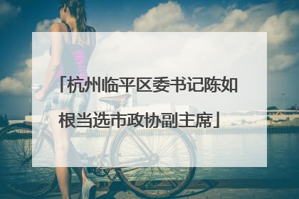 杭州临平区委书记陈如根当选市政协副主席