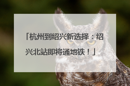 杭州到绍兴新选择：绍兴北站即将通地铁！