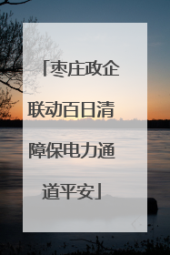 枣庄政企联动百日清障保电力通道平安