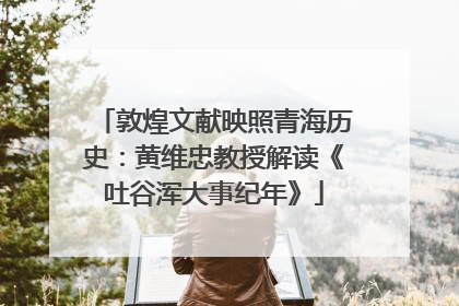 敦煌文献映照青海历史：黄维忠教授解读《吐谷浑大事纪年》