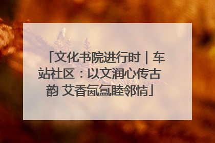 文化书院进行时｜车站社区：以文润心传古韵 艾香氤氲睦邻情