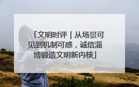 文明时评｜从场景可见到机制可感，诚信淄博锻造文明新内核