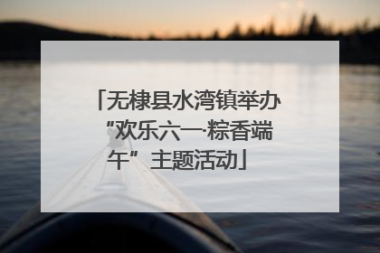 无棣县水湾镇举办“欢乐六一·粽香端午”主题活动