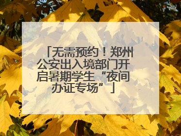 无需预约！郑州公安出入境部门开启暑期学生“夜间办证专场”