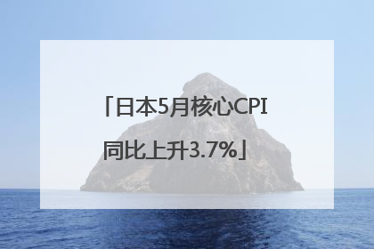 日本5月核心CPI同比上升3.7%