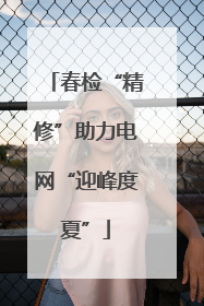春检“精修”助力电网“迎峰度夏”